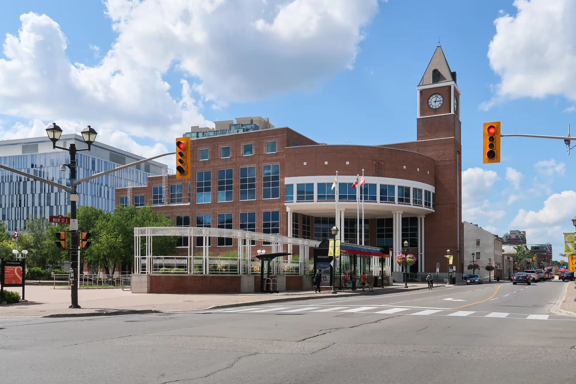 Brampton City Hall and its clock tower on Main Street